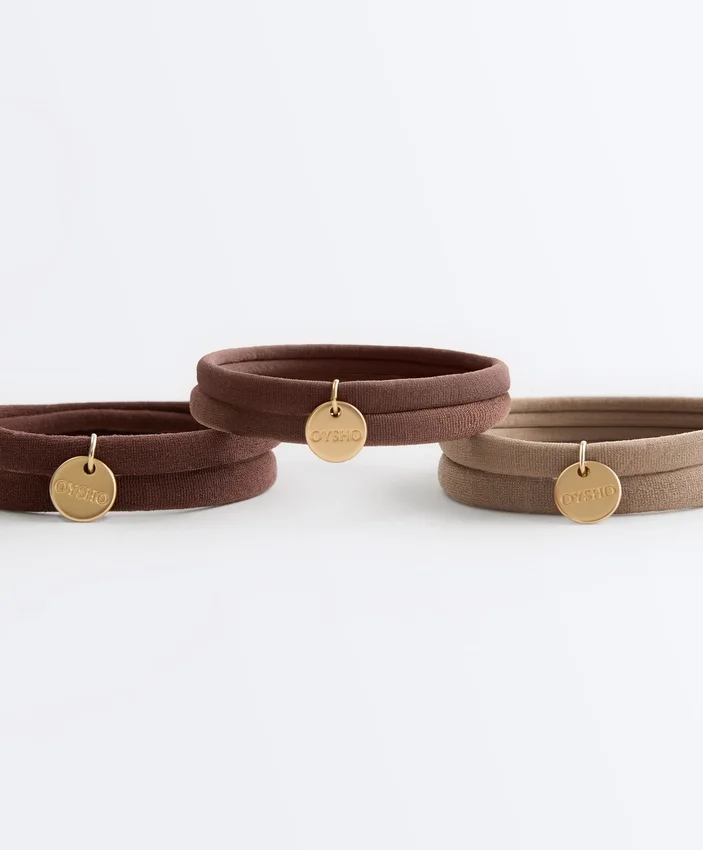 6 gomas para el pelo con placa Oysho 6 gomas para el pelo con placa Oysho