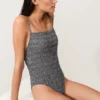 Bañador bandeau de smock a cuadros