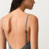 Bañador bandeau de smock a cuadros