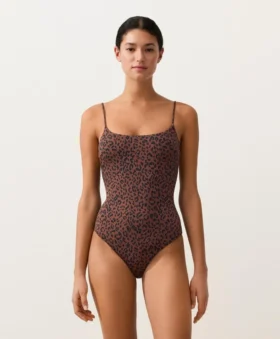 Bañador con estampado de leopardo Bañador con estampado de leopardo