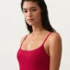 Bañador de piqué con cuello redondo