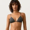 Bikinis triangulares de jacquard con efecto lavado
