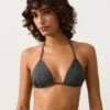 Bikinis triangulares de jacquard con efecto lavado
