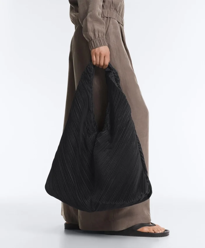 Bolso de nailon plisado Bolso de nailon plisado