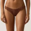 Braguitas de bikini brasileñas con corte en U y tejido arrugado Braguitas de bikini brasileñas con corte en U y tejido arrugado