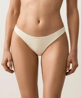 Braguitas de bikini brasileñas con corte en U y tejido arrugado