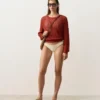 Braguitas de bikini brasileñas con corte en U y tejido arrugado Braguitas de bikini brasileñas con corte en U y tejido arrugado