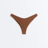 Braguitas de bikini brasileñas con corte en U y tejido arrugado Braguitas de bikini brasileñas con corte en U y tejido arrugado