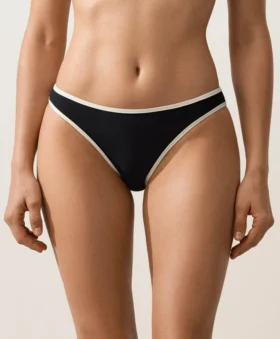 Braguitas de bikini clásicas con ribete en contraste