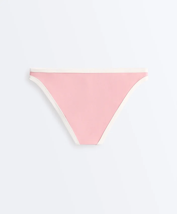 Braguitas de bikini clásicas con ribete en contraste Braguitas de bikini clásicas con ribete en contraste