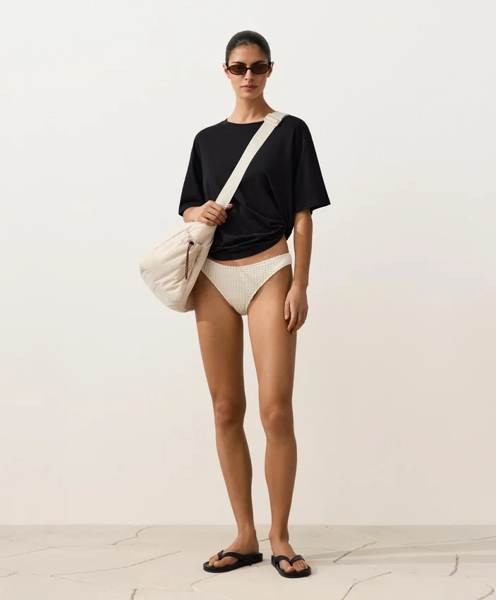 Braguitas de bikini clásicas de ganchillo con textura de burbujas Braguitas de bikini clásicas de ganchillo con textura de burbujas