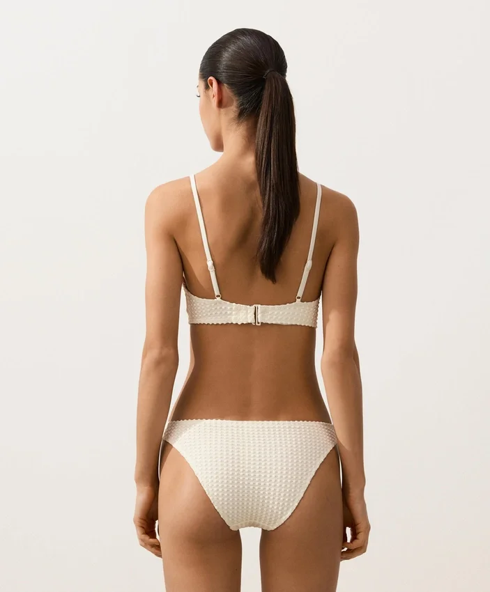 Braguitas de bikini clásicas de ganchillo con textura de burbujas Braguitas de bikini clásicas de ganchillo con textura de burbujas