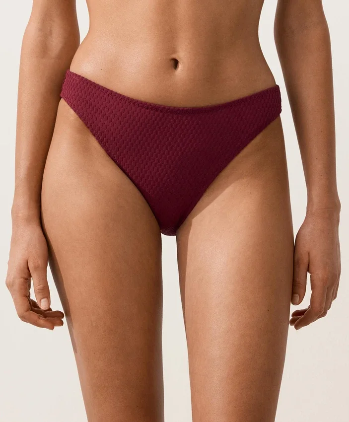 Braguitas de bikini clásicas de jacquard de cuadros pequeños Braguitas de bikini clásicas de jacquard de cuadros pequeños