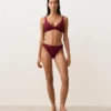 Braguitas de bikini clásicas de jacquard de cuadros pequeños Braguitas de bikini clásicas de jacquard de cuadros pequeños