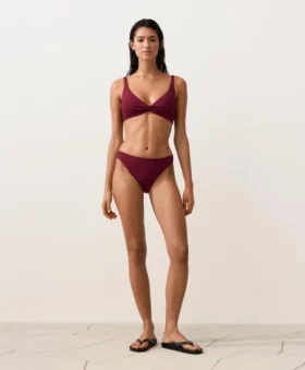 Braguitas de bikini clásicas de jacquard de cuadros pequeños