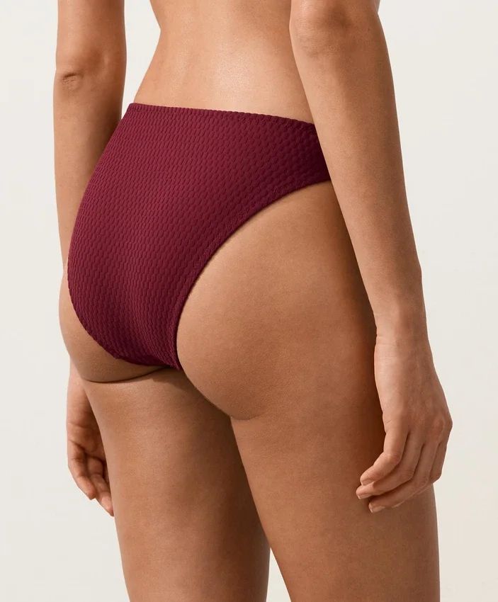 Braguitas de bikini clásicas de jacquard de cuadros pequeños Braguitas de bikini clásicas de jacquard de cuadros pequeños