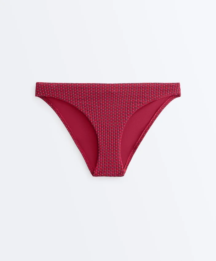Braguitas de bikini clásicas de jacquard geométrico Braguitas de bikini clásicas de jacquard geométrico