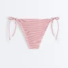 Braguitas de bikini de cobertura media a rayas con lazos Braguitas de bikini de cobertura media a rayas con lazos