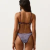Braguitas de bikini de cobertura media con corte en U y rayas texturizadas Braguitas de bikini de cobertura media con corte en U y rayas texturizadas