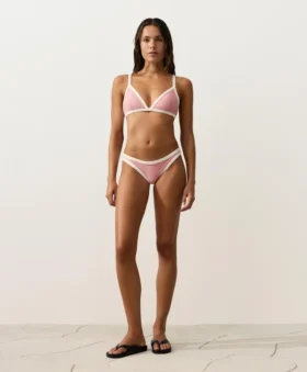 Braguitas de bikini de cobertura media con corte en U y ribete en contraste Braguitas de bikini de cobertura media con corte en U y ribete en contraste