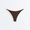 Braguitas de bikini de cobertura media con corte en U y ribete en contraste Braguitas de bikini de cobertura media con corte en U y ribete en contraste
