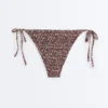 Braguitas de bikini de cobertura media con fruncido y lazo Braguitas de bikini de cobertura media con fruncido y lazo