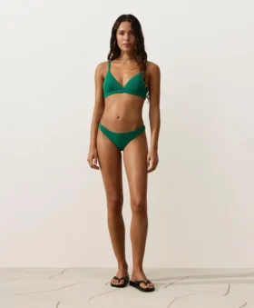Braguitas de bikini de corte en U y cobertura media de piqué Braguitas de bikini de corte en U y cobertura media de piqué