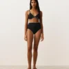 Braguitas de bikini de talle alto con ribete