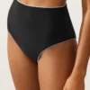 Braguitas de bikini de talle alto con ribete