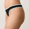 Braguitas de bikini tipo tanga con corte en U y ribete en contraste Braguitas de bikini tipo tanga con corte en U y ribete en contraste