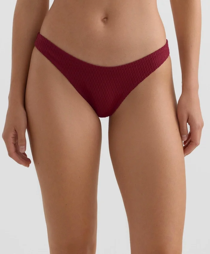 Braguitas de bikinis brasileñas con corte en U y tejido jacquard de cuadros pequeños Braguitas de bikinis brasileñas con corte en U y tejido jacquard de cuadros pequeños