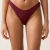 Braguitas de bikinis brasileñas con corte en U y tejido jacquard de cuadros pequeños Braguitas de bikinis brasileñas con corte en U y tejido jacquard de cuadros pequeños