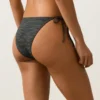 Braguitas de bikinis de cobertura media con lazos en jacquard con efecto lavado Braguitas de bikinis de cobertura media con lazos en jacquard con efecto lavado