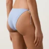 Braguitas de bikinis de cobertura media con rayas texturizadas y lazos Braguitas de bikinis de cobertura media con rayas texturizadas y lazos