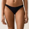 Braguitas de bikinis de corte en U con cobertura media en tejido piqué Braguitas de bikinis de corte en U con cobertura media en tejido piqué