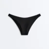 Braguitas de bikinis de corte en U con cobertura media en tejido piqué Braguitas de bikinis de corte en U con cobertura media en tejido piqué