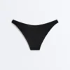 Braguitas de bikinis de corte en U con cobertura media en tejido piqué Braguitas de bikinis de corte en U con cobertura media en tejido piqué