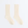 Calcetines clásicos de mezcla de seda con diseño acanalado Calcetines clásicos de mezcla de seda con diseño acanalado