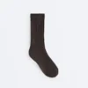 Calcetines clásicos de mezcla de seda con diseño acanalado
