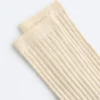 Calcetines clásicos de mezcla de seda con diseño acanalado Calcetines clásicos de mezcla de seda con diseño acanalado