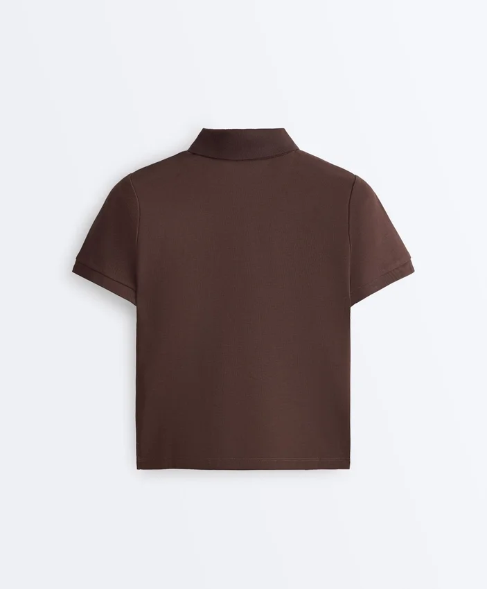 Camisas de algodón piqué de corte entallado Camisas de algodón piqué de corte entallado