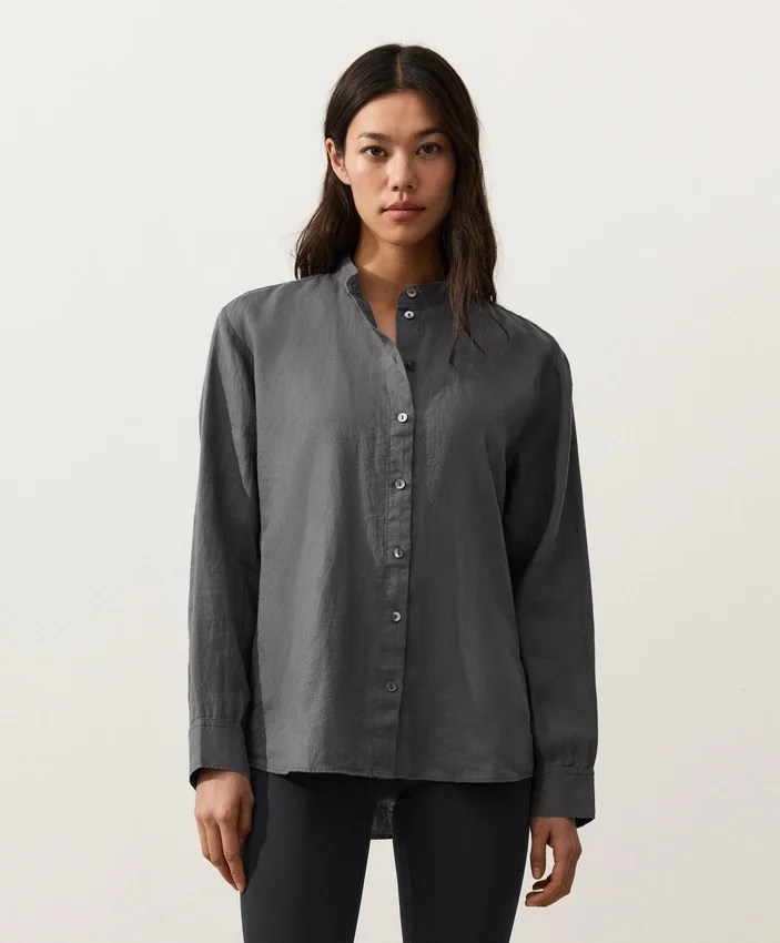Camisas de cuello alto 100 % lino Camisas de cuello alto 100 % lino