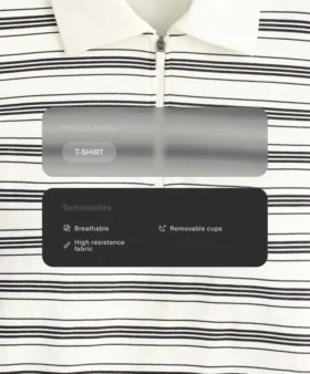 Camisas de manga corta sin costuras a rayas Camisas de manga corta sin costuras a rayas