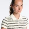 Camisas de manga corta sin costuras a rayas Camisas de manga corta sin costuras a rayas