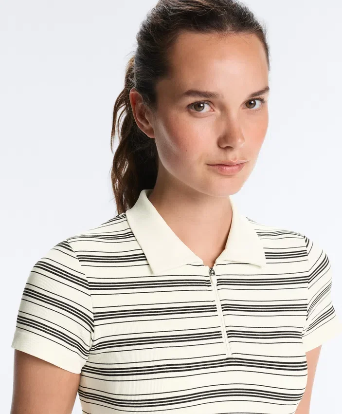 Camisas de manga corta sin costuras a rayas Camisas de manga corta sin costuras a rayas