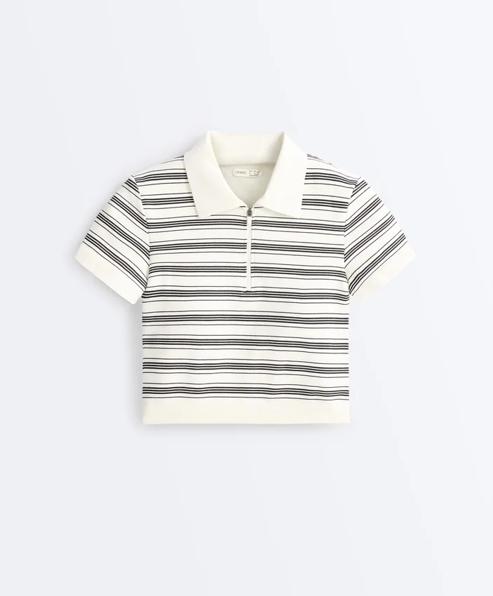 Camisas de manga corta sin costuras a rayas Camisas de manga corta sin costuras a rayas