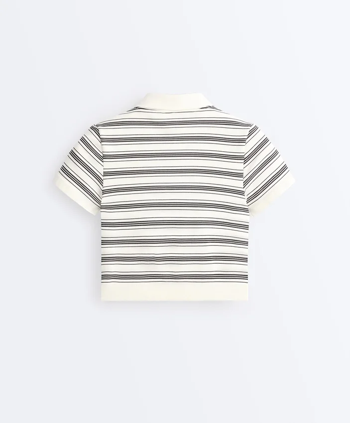 Camisas de manga corta sin costuras a rayas Camisas de manga corta sin costuras a rayas
