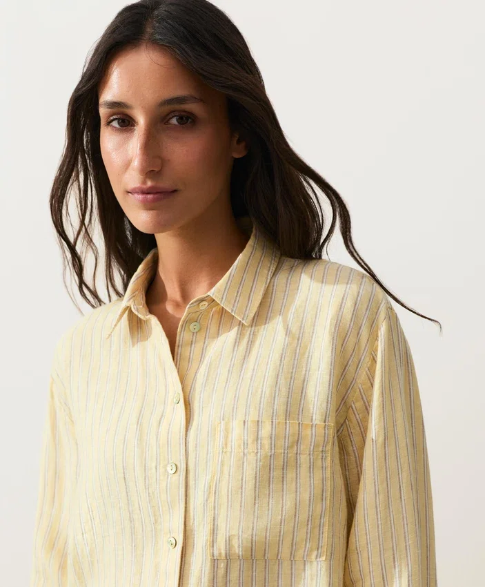 Camisas de pantalones cortos 100 % lino Camisas de pantalones cortos 100 % lino