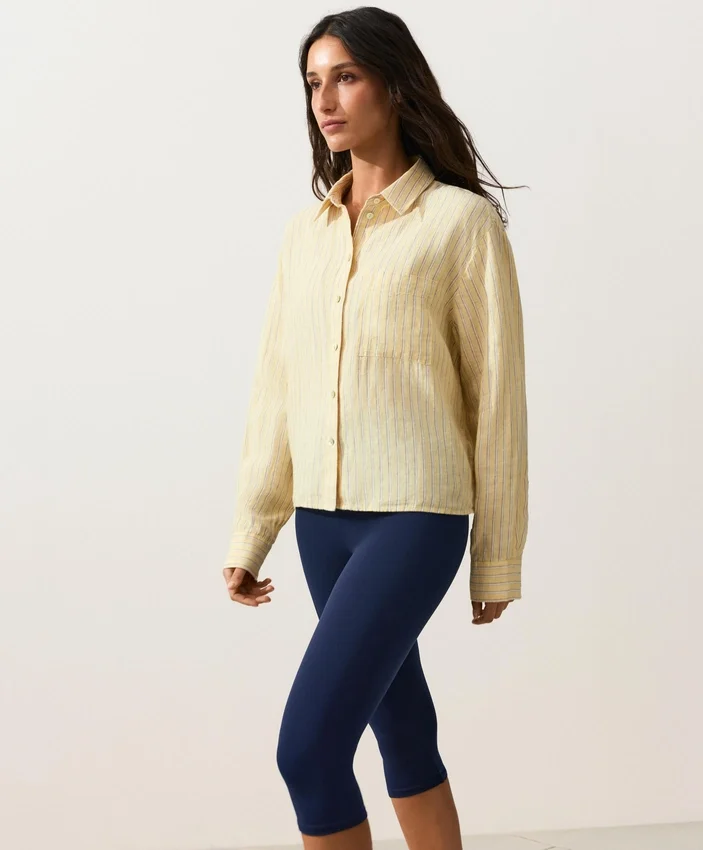 Camisas de pantalones cortos 100 % lino Camisas de pantalones cortos 100 % lino
