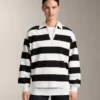 Camisas de piqué de algodón a rayas